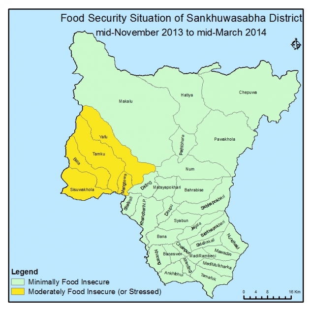 Map Of Sankhuwasabha District Nepal Neksap.org.np-Allmaps